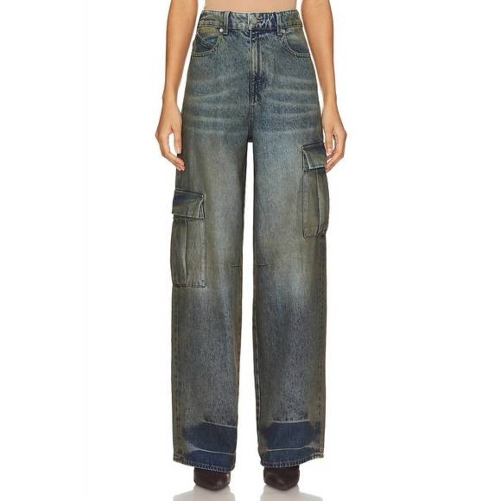 NWT RtA Wide-Leg Cargo Jeans Sz 27